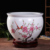 Jingdezhen Ceramic fish tank Small goldfish Ukyu Bowl Sleeping Lotus Bowls Lotus Flower Pot fish culture basin Home Swaying Pieces Big porcelain
