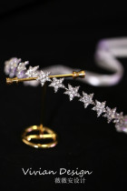 Stars beautiful and exquisite bride hair band dream fairy air rhinestones headgear Crown wedding photography styling accessories