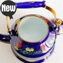  Mongolian special tableware Mongolian milk tea pot 3 3 liters large capacity Babao enamel flat l bottom ghee tea portable water