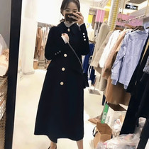  sandro moscoloni Korean woolen coat female 2021 autumn and winter new retro woolen coat medium and long