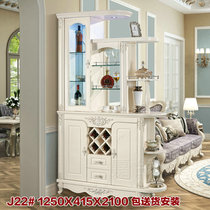 European style pastoral living room partition cabinet Hall Cabinet wine cabinet porch cabinet screen double-sided cabinet bag installation