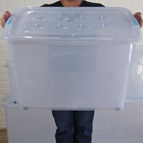 Transparent large medium and small size gauge box storage box plastic finishing box storage box box set with thick rubber box