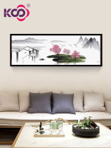 KS cross stitch 2019 new 1 meter 8 ink landscape painting new Chinese living room sofa background wall Zen landscape