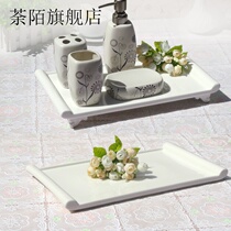Ceramic tray bathroom bathroom toothbrush toiletries set storage plate model room hotel tray