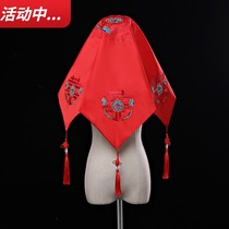 Xiuhe clothing hijab bride red wedding new hiker veil cheongsam Chinese ethnic style embroidery headscarf lace