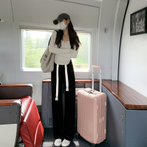 Dark blue high waist jeans women Spring and Autumn straight tube loose 2021 new autumn wear wide leg mopping design pants