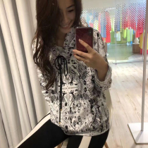 sunny rear preehoii handpainted totem long-sleeved Soostomy T hooded sun protection against UV moisture absorption perspiration jacket