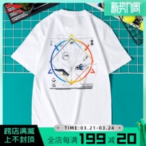 Li Ning short sleeve mens t-shirt 2021 summer new blow of pure cotton casual blouse fashion sportswear AHSRC01