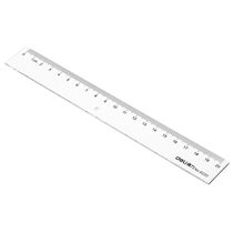 Del transparent ruler 20cm plastic transparent ruler student painting measurement ruler 20 30 40 50cm