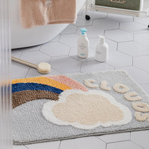 (Bruroman rhyme) toilet floor mat bathroom absorbent pad bedroom door bathroom anti-slip foot mat door cushion