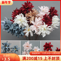 Wedding simulation fake flower single purple orchid silk flower wedding hall arrangement row flower decoration flower arrangement flower arrangement flower arrangement flower art