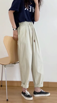2021 Summer New Single D Comfort Yeast Wash Imported Combed Cotton Loose Casual Pants 2132