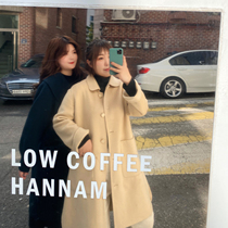 ALIN large size custom vintage double-sided tweed coat womens 200 jin 2020 New loose long woolen coat