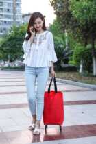 2 hands price 39 9 yuan Han Shuai home folding tug Oxford cloth shopping bag