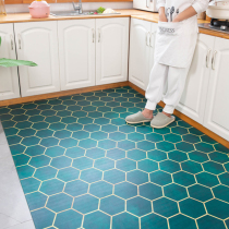 Leather kitchen ground mat non-slip anti-oil and waterproof erasable washout full of PVC foot cushion can cut the whole laying cushion