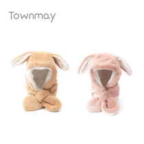 Tong Mai childrens hat baby scarf suit collar one hat autumn and winter girls boy cute super cute Korean version