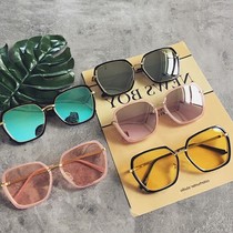 2021 Korean version of the new sunglasses personality sunglasses big frame slim face fashion trend metal frame sunglasses men and women