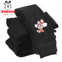 Babu bean girls leggings autumn and winter thickened and velvet middle and large children wear baby warm long pants outside
