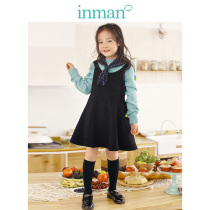 Inman boy dress clear cabin girls dress 2021 winter thickened casual warm-keeping big child sleeveless woolen vest dress