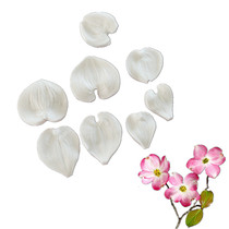 New Cornus petals simulation turn sugar British flower texture silicone mold die-press bread flower leaf mold