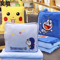 2-in-1 Doraemon Fat pillow Pikachu Jingle Cat Quilt Dual-use multi-robot cat blanket blanket