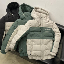 Daily single series Winter new mens body repair with cap Fashion thickened cotton padded jacket overalls for mens wave