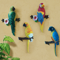 American entrance aisle wall decoration creative simulation parrot pendant Dining room living room animal wall hanging decoration Wall hanging