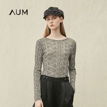 AUM a gray hike t-shirt AUM ohm a new thin model in autumn 2020 round long-sleeved tops