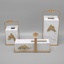 Modern Nordic New Chinese Metal Copper Marble Pendulum Pieces American Home Living Room TV Cabinet Xuan Guan Soft Adornment