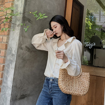 ZHUYIYI vintage baby collar shirt female 2019 spring new cotton milk white ruffled top