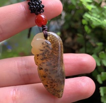 Yang Yujia Yunnan natural yellow dragon Jade chicken oil yellow water grass flower wishful popularity recommended Ruyi small pendant New