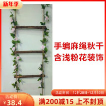 Mori wedding props wooden ladder Mori wedding arrangement props pendant welcome stage background ornaments