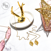 lolita glasses chain hanging neck retro tassel fashion non-slip lanyard tide titanium steel sun sunglasses chain eye chain