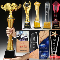 Resin Crystal Trophy Promotion Basketball Thumb Metal Glazed Customize Pentagram Gold Silver Bronze Medal Set