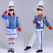 New Kindergarten Flag Hand Uniforms of the Drum Number Team Uniforms for primary and middle school students band uniforms flag-raising to serve the drum number.