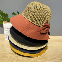 Sun hat female Straw Hat sun hat mesh breathable sunscreen summer fisherman hat big hat brim beach hat Korean version of tide