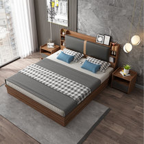 Simple modern 1 8 M master bedroom double bed 1 5m Nordic tatami bed air pressure high Box storage plate wedding bed