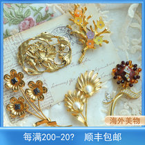 Lombardy vintage heavy industry flower series big-name limited collection ceiling glazed bouquet brooch