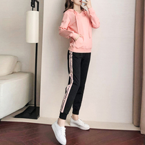 Hong Kong Tide brand autumn Leisure set female 2021 New Net red Air Age loose Korean fashion two-piece set