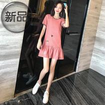 2020 new womens summer 1 outfit 150cm short man 155 high with straight skirt salt can be sweet jumpsuit