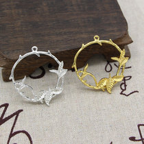 diy antique hair accessories 36mm alloy rattan wreath hairpin material step hair accessories