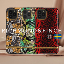 RF applies Apple phone shell to import RichmondFinch tiger iPhone11 green leopard floral marble