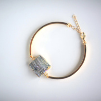 VIA original niche design natural agate original stone personality retro European and American ins style bracelet bracelet female