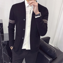 Mens Knitted Sweater Autumn Korean fashion wear wool cardigan autumn 2021 New sweater coat Tide brand