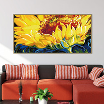 Hand drawing digital oil painting scenery figure maple leaf vessel flower living room hanging painting low-priced oil painting