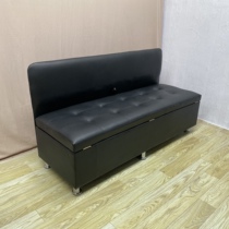 New leather storage stool with backrest containing box can sit for the shoes and stool clothing store barbershop fitting for the rest area