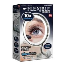 My Flexible Mirror suction cup vanity Mirror 360 degree rotating vanity Mirror 10X zoom LED fill Mirror