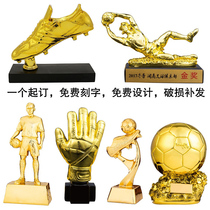 Football trophy custom golden boot award Resin gilded trophy Footballer top scorer Golden Glove trophy Fan