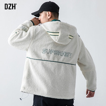 DZH mens two-sided cashmere coat mens 2021 new autumn mens jacket mens fashion brand handsome trend