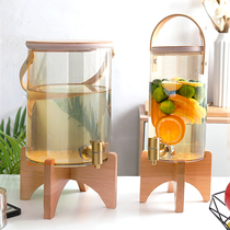 High temperature resistant large capacity coke bucket with faucet fruit juice tripod cold kettle cold bucket hotel self-service tea creative